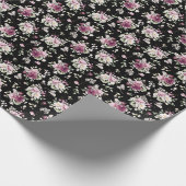 Romantische Bloom Floral Peony Cadeaupapier (Hoek)
