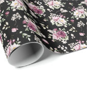 Romantische Bloom Floral Peony Cadeaupapier (Rol Hoek)