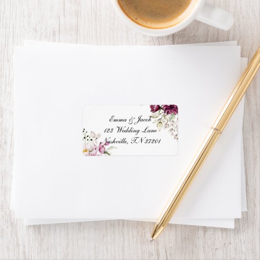 Romantische Bloom Floral Peony Etiket (Insitu)