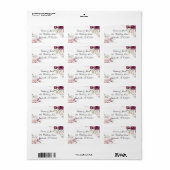 Romantische Bloom Floral Peony Etiket (Full Sheet)