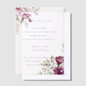 Romantische Bloom Floral Peony Vellum Uitnodigingen (Offset)