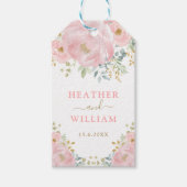 Romantische Bloom Zachte Pastel Roze Waterverf Blo Cadeaulabel (Voorkant)