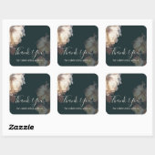 Romantische Blooms Elegante bruiloft Dank u Vierkante Sticker (Vel)