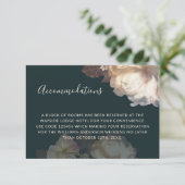 Romantische Blooms Floral Elegant Bruiloft Informatiekaartje (Staand voorkant)