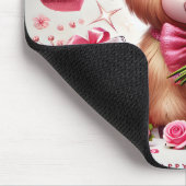 Romantische Blooms Highland Koe Valentijns Muismat (Hoek)