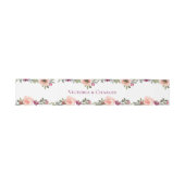 Romantische blos bloemenbruiloft uitnodigingen wikkel (Vlak)