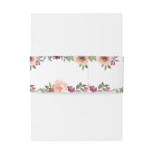 Romantische blos bloemenbruiloft uitnodigingen wikkel (Achterkant Voorbeeld)