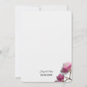 Romantische blos en herfst botanische bruiloft uit kaart (Achterkant)