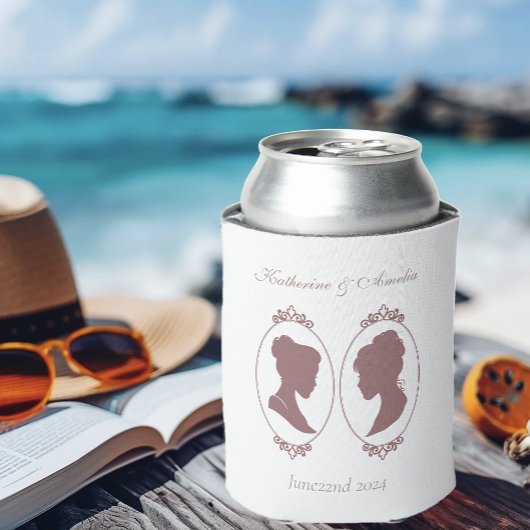 Romantische Blos Regency Lesbische Huwelijk Blikjeskoeler