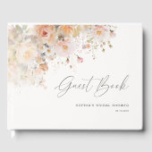 Romantische Blos Roze Bloemige Bruidsmeisjes Bruil Gastenboek (Voorkant)