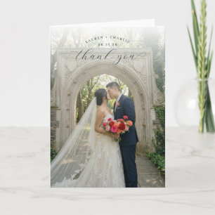 Romantische Blos Roze Foto Bedankkaart