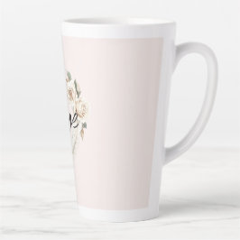 Romantische Blos Rozen Veren Hart Liefde Latte Mok