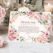 Romantische Blozende Bloemen & Roze Dankjewel