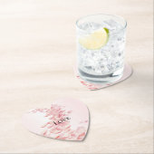 Romantische Blozende Roze Rozenblaadjes Kartonnen Onderzetters (Insitu)