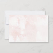 Romantische Blush-aquarel met zwarte botanische el RSVP Kaartje (Achterkant)