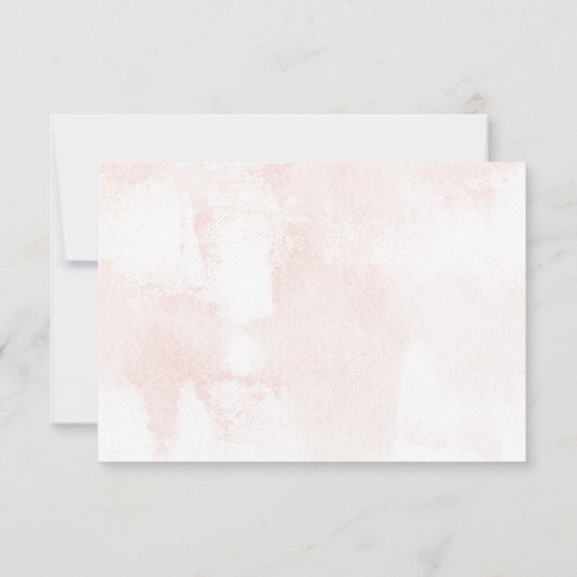 Romantische Blush-aquarel met zwarte botanische el RSVP Kaartje (Achterkant)