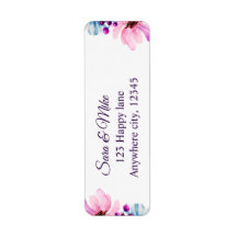 Romantische Blush & Blauwe bloemen Bruiloft Uitnod