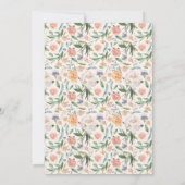 Romantische Blush Bloemen Bruids Douche Uitnodigin Kaart (Achterkant)