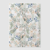 Romantische Blush bloemen pauw groen mooi Vellum Uitnodigingen (Voorkant)