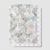 Romantische Blush bloemen pauw groen mooi Vellum Uitnodigingen (Offset (Uitnodiging))