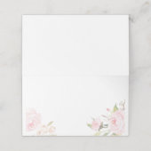 Romantische Blush Bloemen Vouwbare Plaatskaarten Plaatskaartje (Buitenkant ongevouwen)