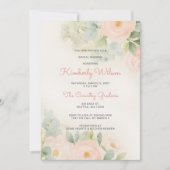  Romantische Blush Bloemen Vrijgezellenfeest Kaart (Voorkant)