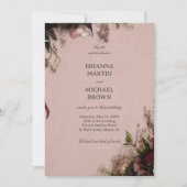 Romantische Blush Bloemstuk Kaart (Voorkant)