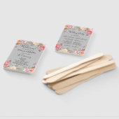 Romantische Blush Bloom Bloemen Bruiloft Programma Handwaaier (Niet-gemonteerd)