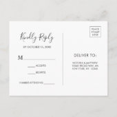 Romantische Blush Bloom Bloemen Bruiloft RSVP | Ma Uitnodiging Briefkaart (Achterkant)