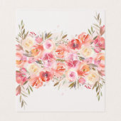 Romantische Blush Bloom Bloemen Trouwtafel Plaats Kaart (Binnenkant ongevouwen)