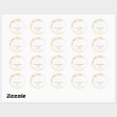 Romantische Blush Boho Bloem Waterverf Ronde Sticker (Vel)