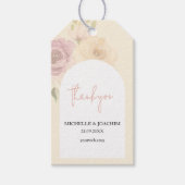 Romantische Blush Boho Floral Waterverf Cadeaulabel (Voorkant)