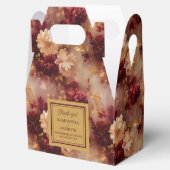 Romantische Blush Bourgondië Gouden bruiloft Bedan Bedankdoosjes (Geopend)