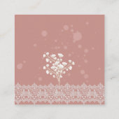 Romantische Blush Bruiloft Detail Behuizing Kaart (Achterkant)