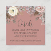 Romantische Blush Bruiloft Detail Behuizing Kaart (Voorkant)