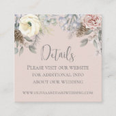 Romantische Blush Bruiloft Detail Behuizing Kaart (Voorkant)