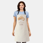Romantische Blush Croissant Bakkerij Bedrijf Schort (Gedragen)