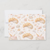 Romantische Blush Croissant Banketbakkerij Bedankkaart (Achterkant)
