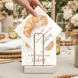 Romantische Blush Croissant Banketbakkerij Servet