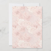 Romantische Blush Floral Save the Date Kaart (Achterkant)