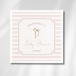 Romantische Blush Gestreepte Gouden Boog Frame Bab Servet