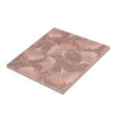 Romantische Blush Ginkgo Bladeren Goud Botanisch Tegeltje (Zijkant)