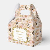 Romantische Blush Gold Boho Huwelijksgunst Bedankt Bedankdoosjes (Voorkant Zijde)