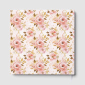 Romantische Blush Gold bruiloft gastenboek onderte (Achterkant)