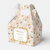 Romantische Blush Gold Wedding Favoriet Box met Bl Bedankdoosjes (Voorkant Zijde)