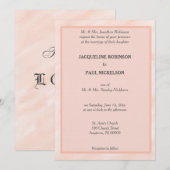 Romantische Blush Grijs Waterverf Bruiloft Uitnodi Kaart (Voorkant / Achterkant)