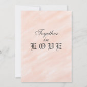 Romantische Blush Grijs Waterverf Bruiloft Uitnodi Kaart (Achterkant)