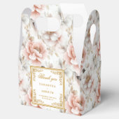 Romantische blush ivoor boho floral bruiloft gunst bedankdoosjes (Geopend)