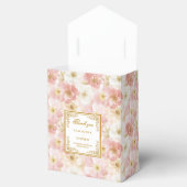 Romantische Blush Ivoor Goud bruiloft Bedankt Box Bedankdoosjes (Geopend)