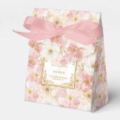 Romantische Blush Ivoor Goud bruiloft Bedankt Box Bedankdoosjes (Voorkant Zijde)